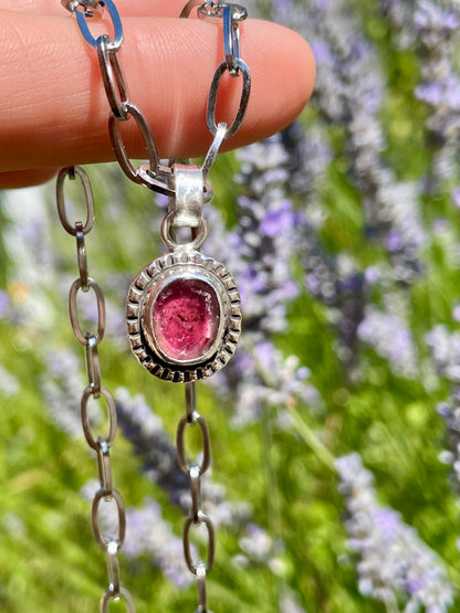 Fuchsia Tourmaline Necklace