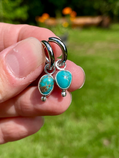 Cananea Turquoise Huggie Hoops 2