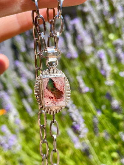 Mexican Fire Opal inlay Pendant 4