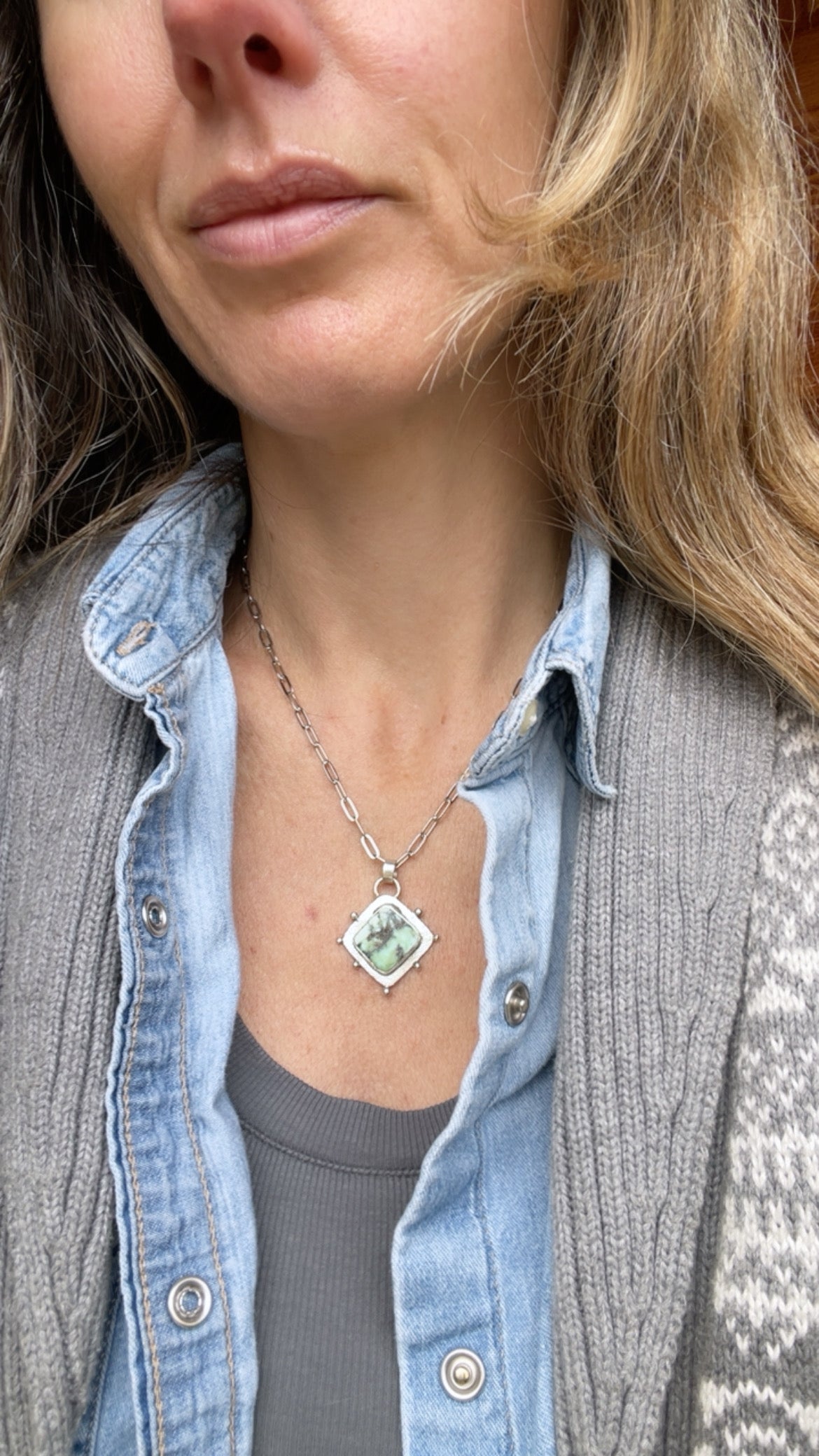 Variscite Compass Necklace