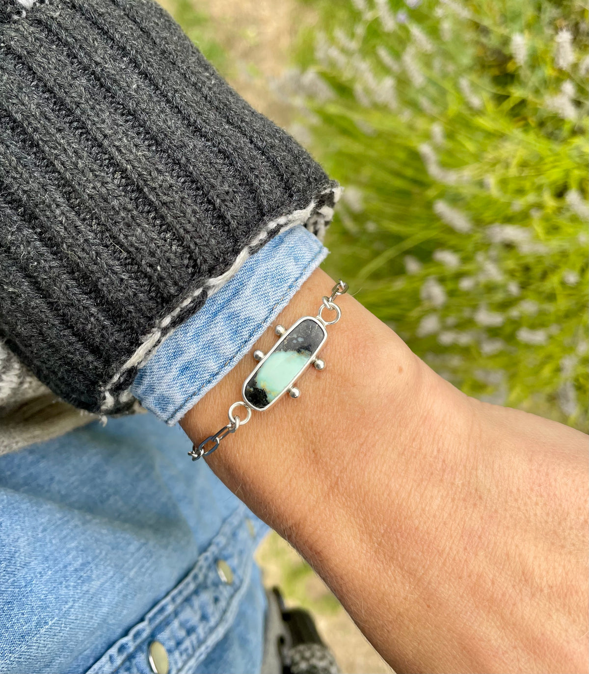 Variscite Chain Bracelet 2