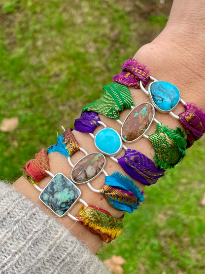 Leland Turquoise - Wrap Around Stone Charm