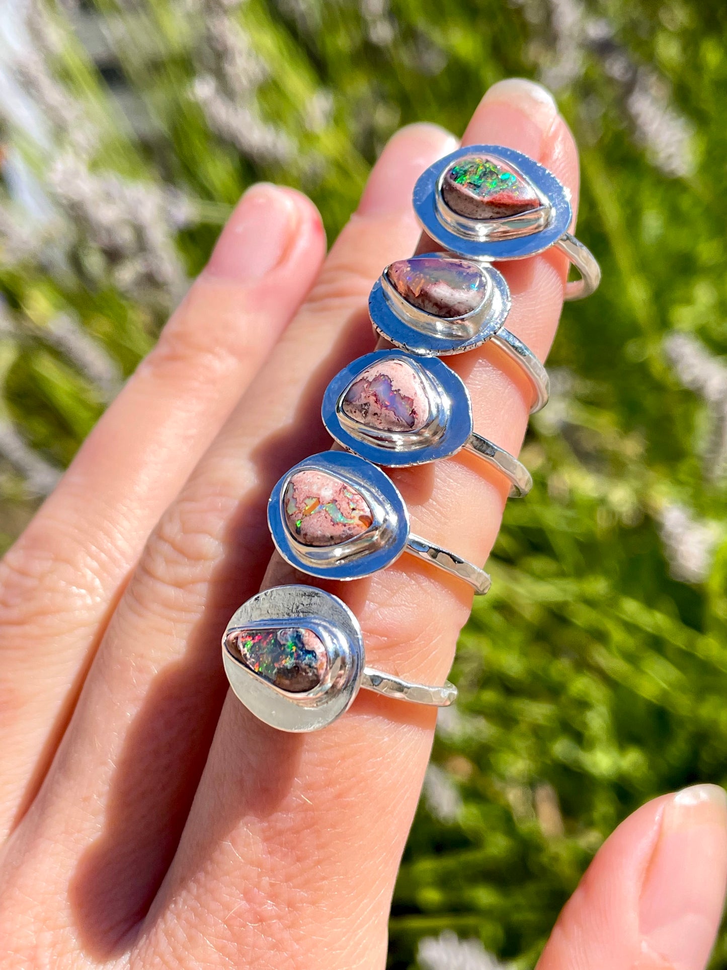 Recycled Mexican Fire Opal Ring size 6.5