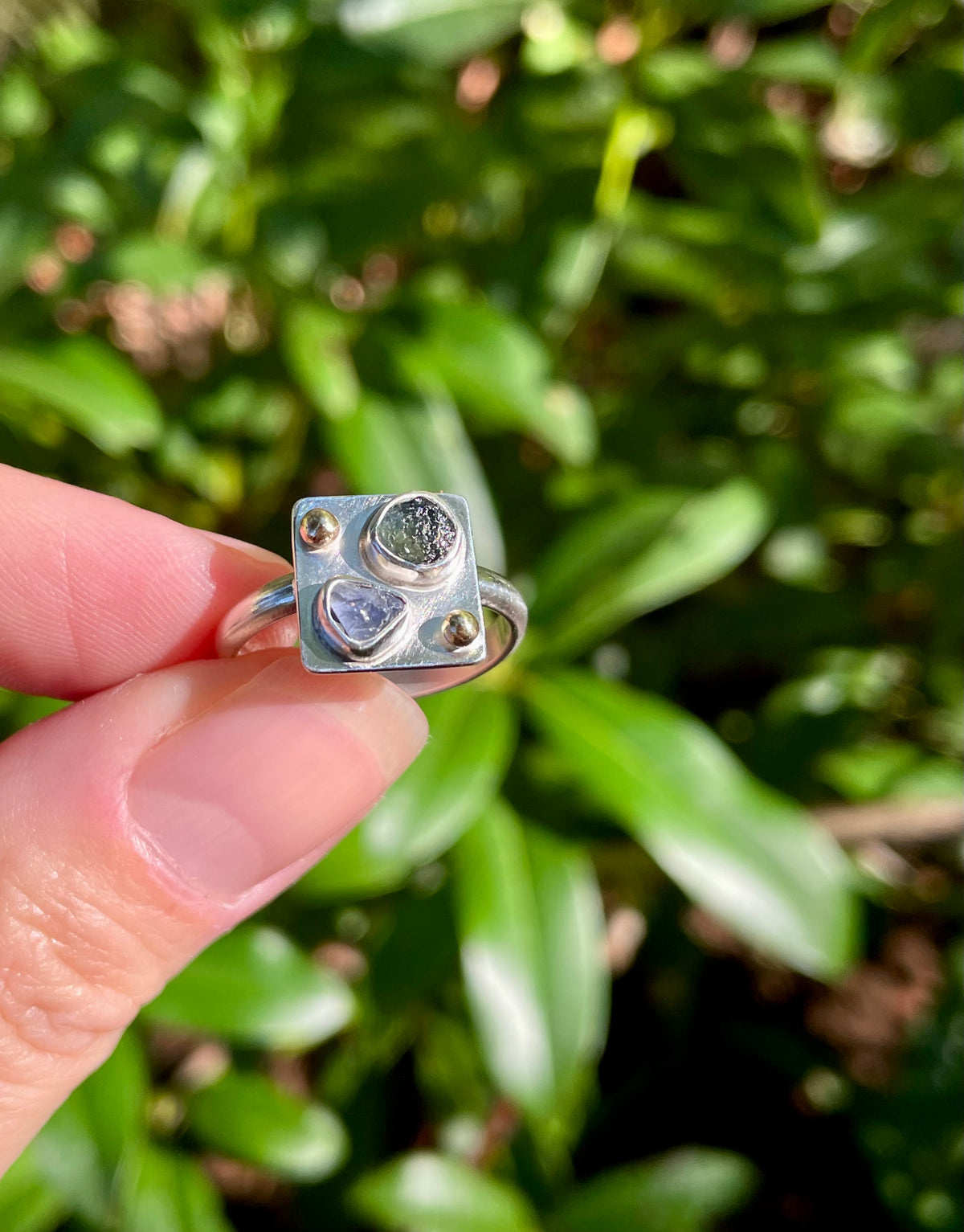 Montana Sapphire Dice Ring size 8.25