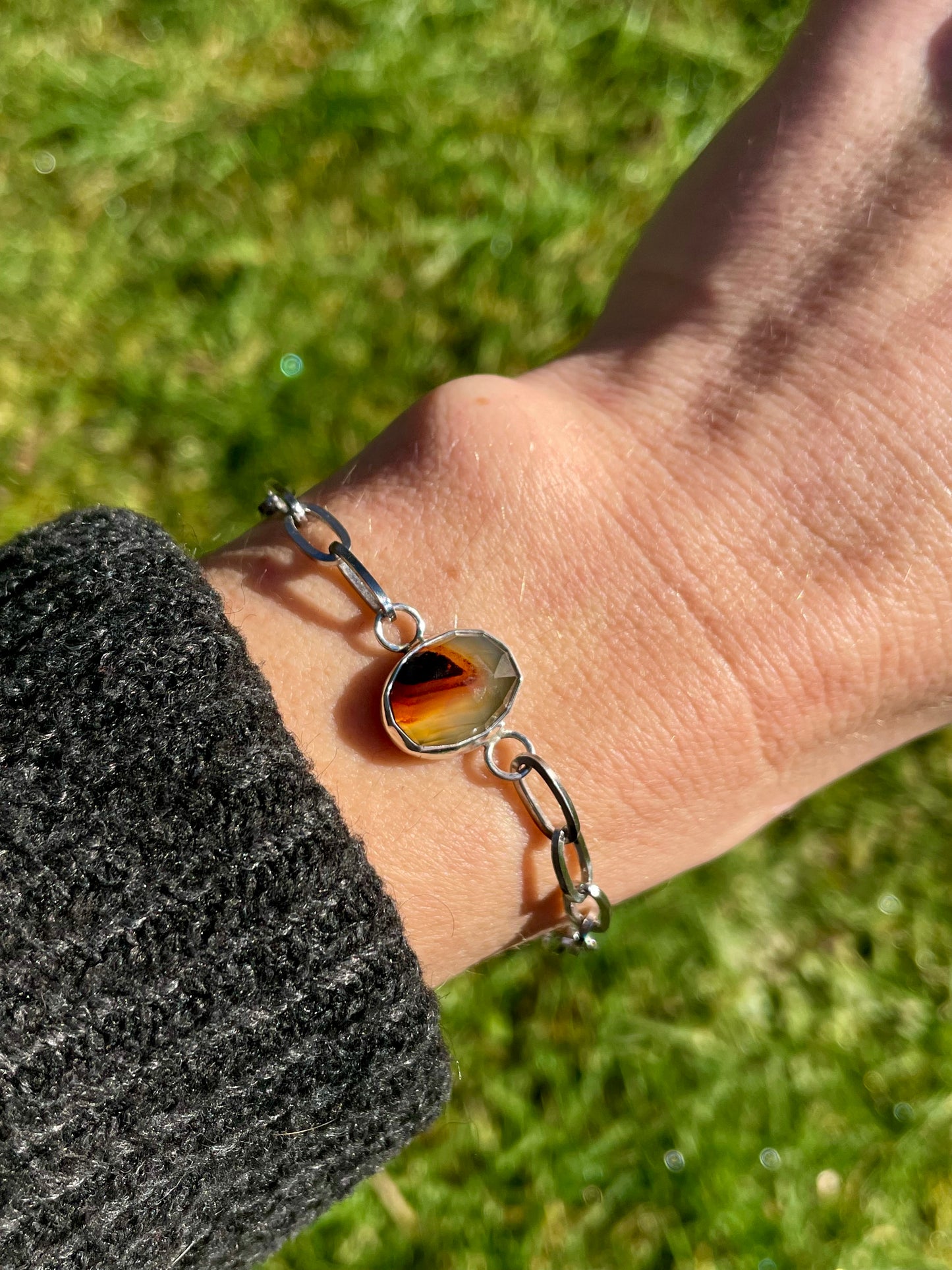 Montana Agate chain bracelet 1