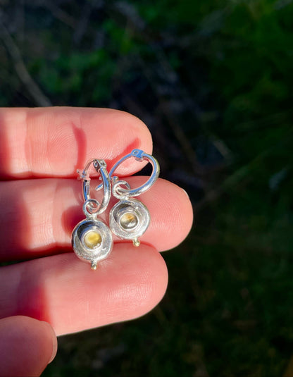 Montana Sapphire Huggie Hoop Earrings