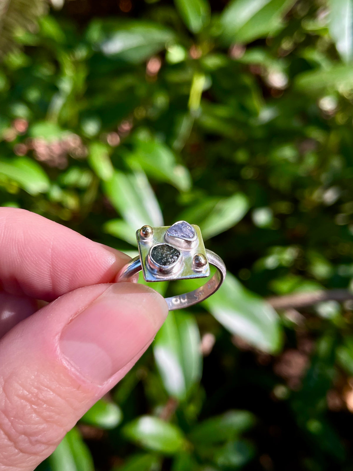 Montana Sapphire Dice Ring size 8.25