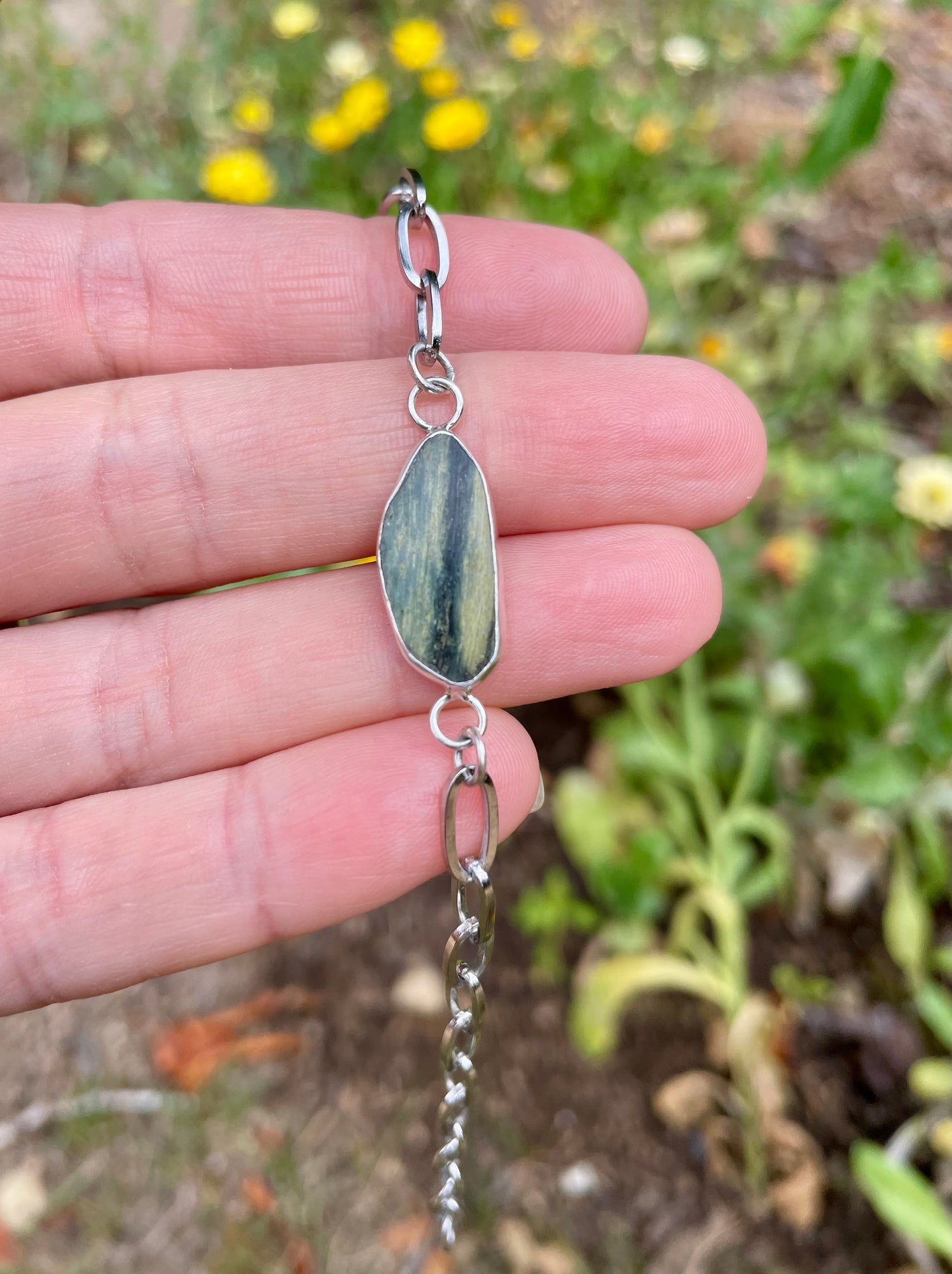 Western Washington River Rock Chain Bracelet