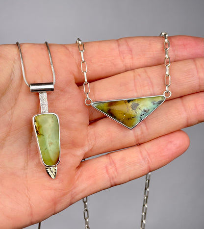 Triangle shaped Variscite Pendant