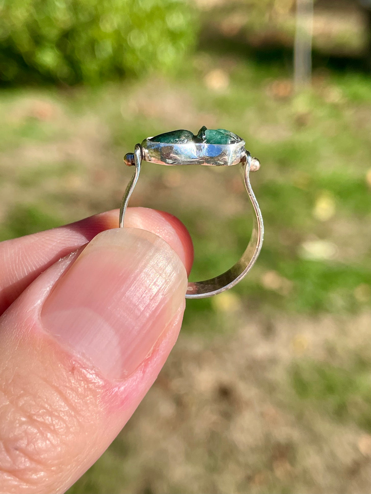Emerald east/west Ring size 8