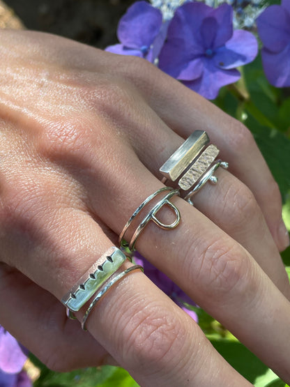 The Solid Triangle Bar Stacking Ring *Live Your Life Collection