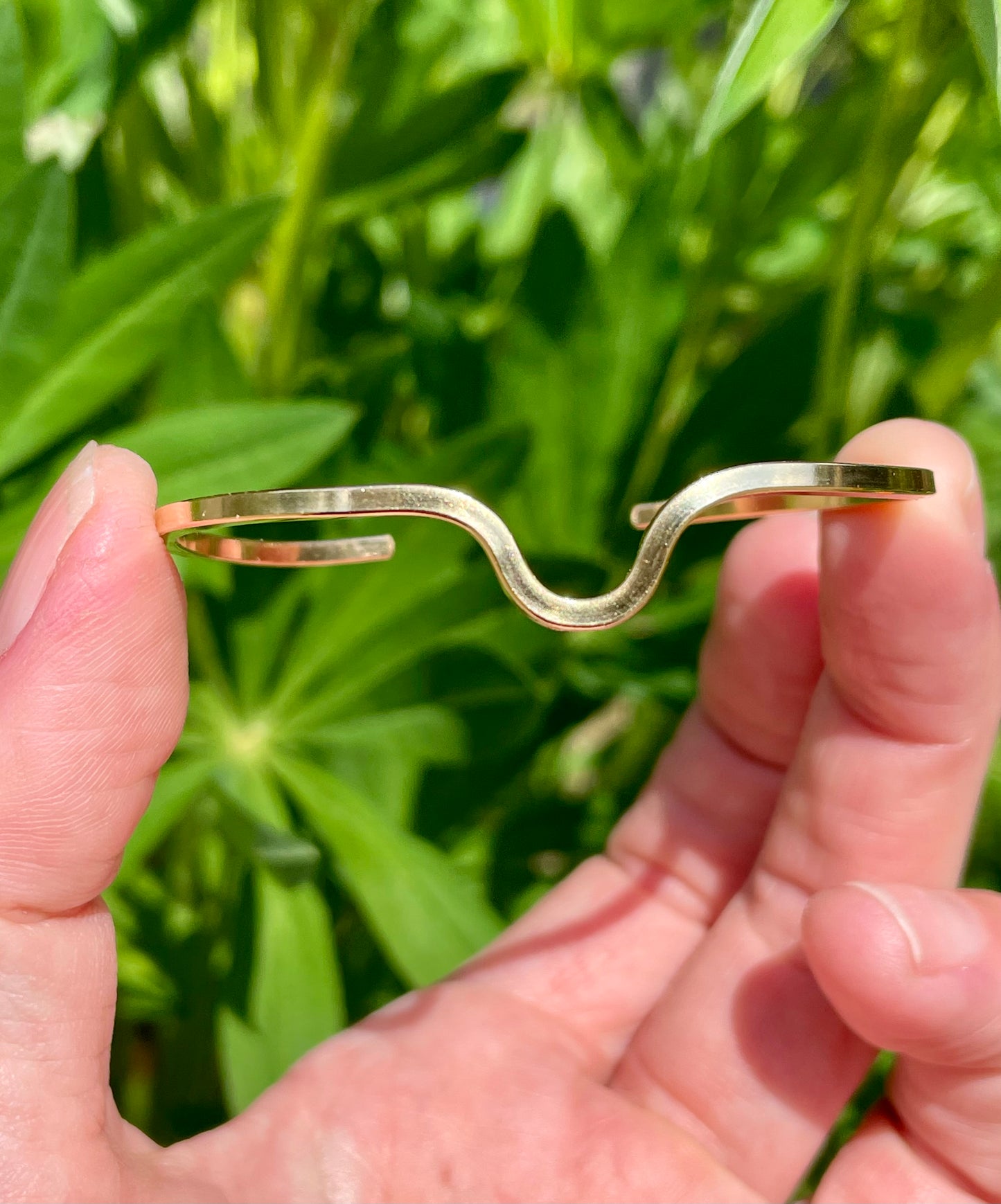 Wavy Brass stacking Cuff