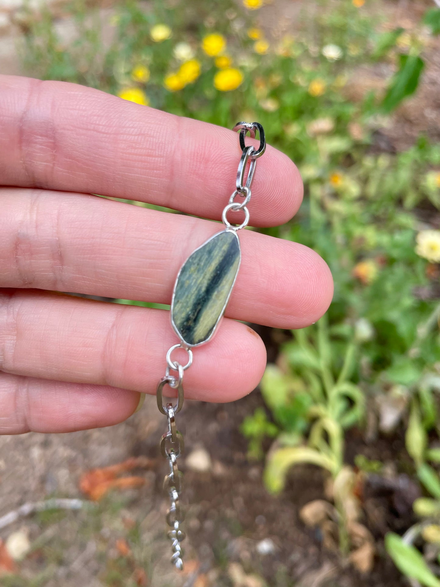 Western Washington River Rock Chain Bracelet