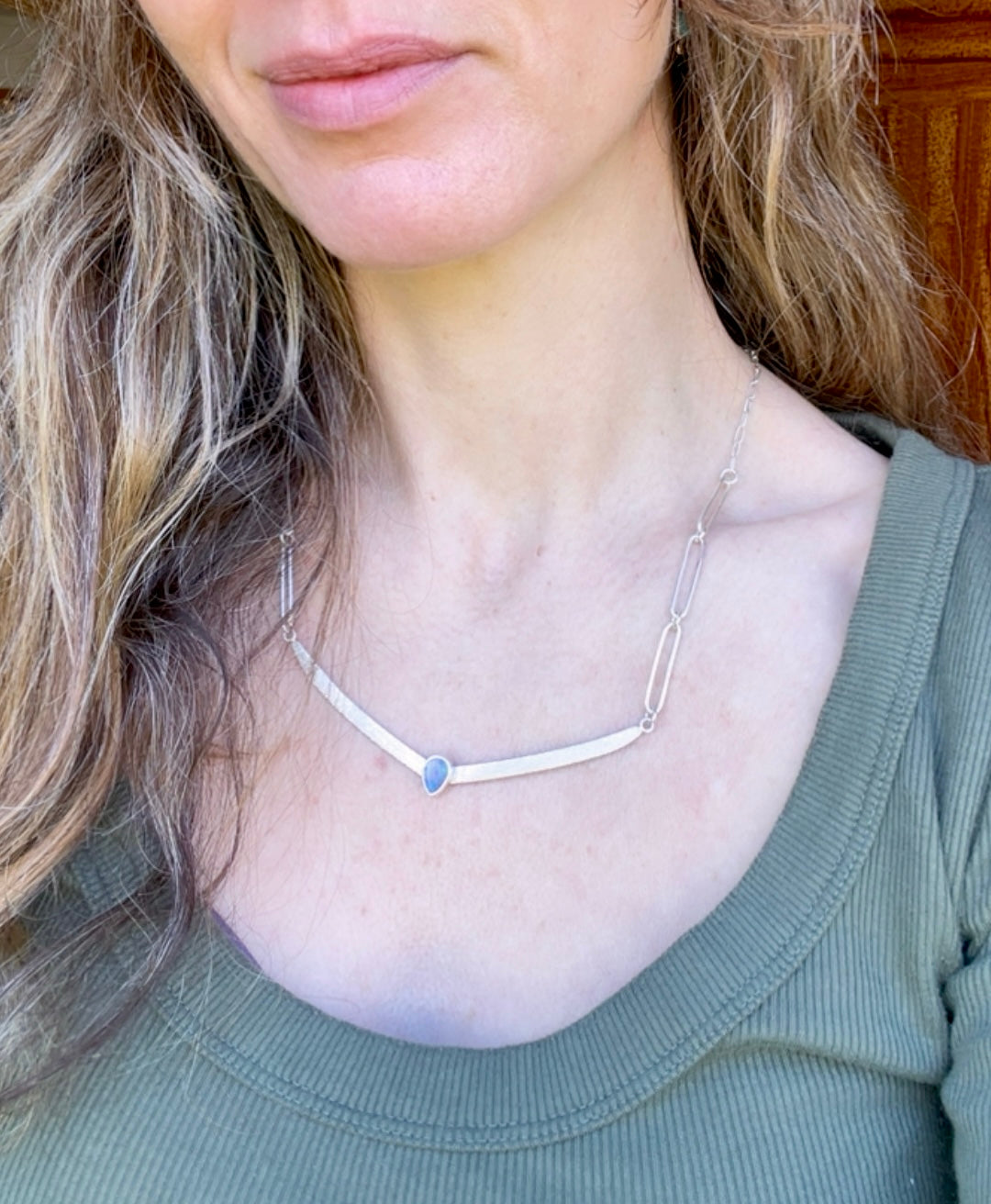Australian Opal Bar Necklace