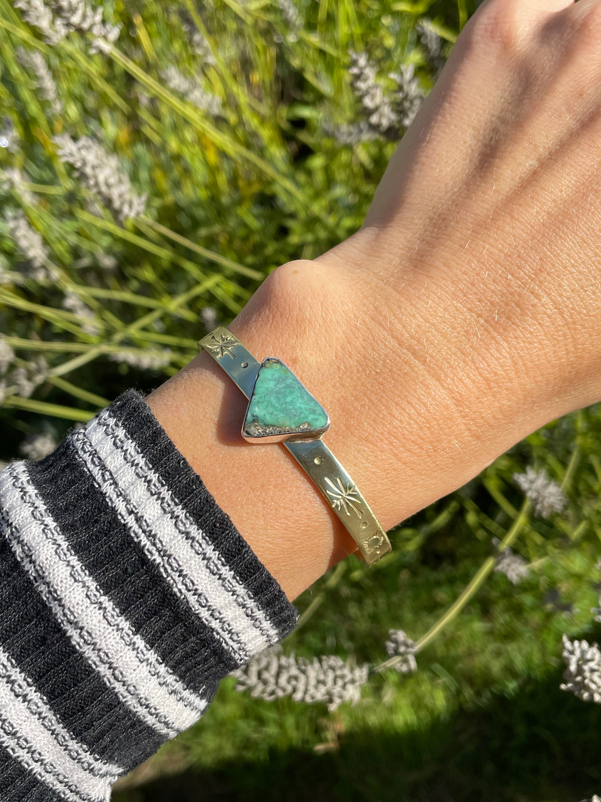 Mixed Metal Variscite Cuff 2