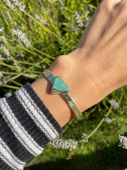 Mixed Metal Variscite Cuff 2