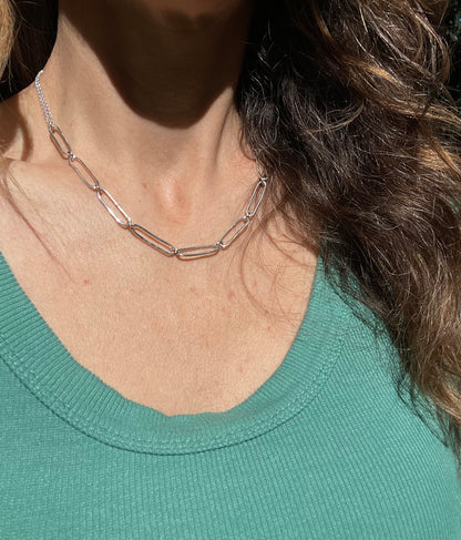 Handcrafted Paperclip Chain Necklace