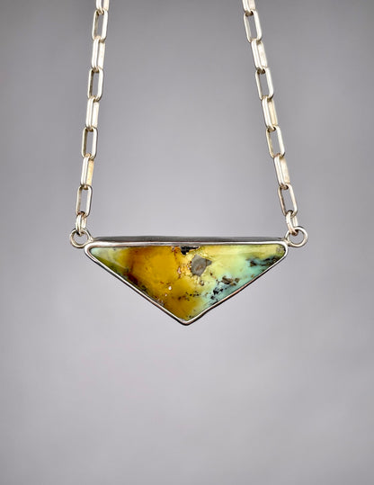 Triangle shaped Variscite Pendant