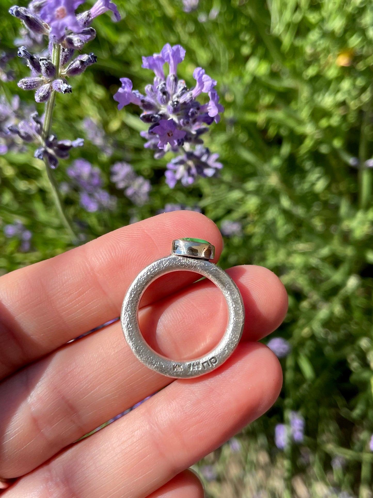Sonoran Gold Turquoise in Sterling and 14k Gold size 8