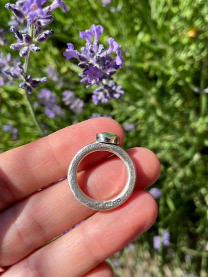 Sonoran Gold Turquoise in Sterling and 14k Gold size 8