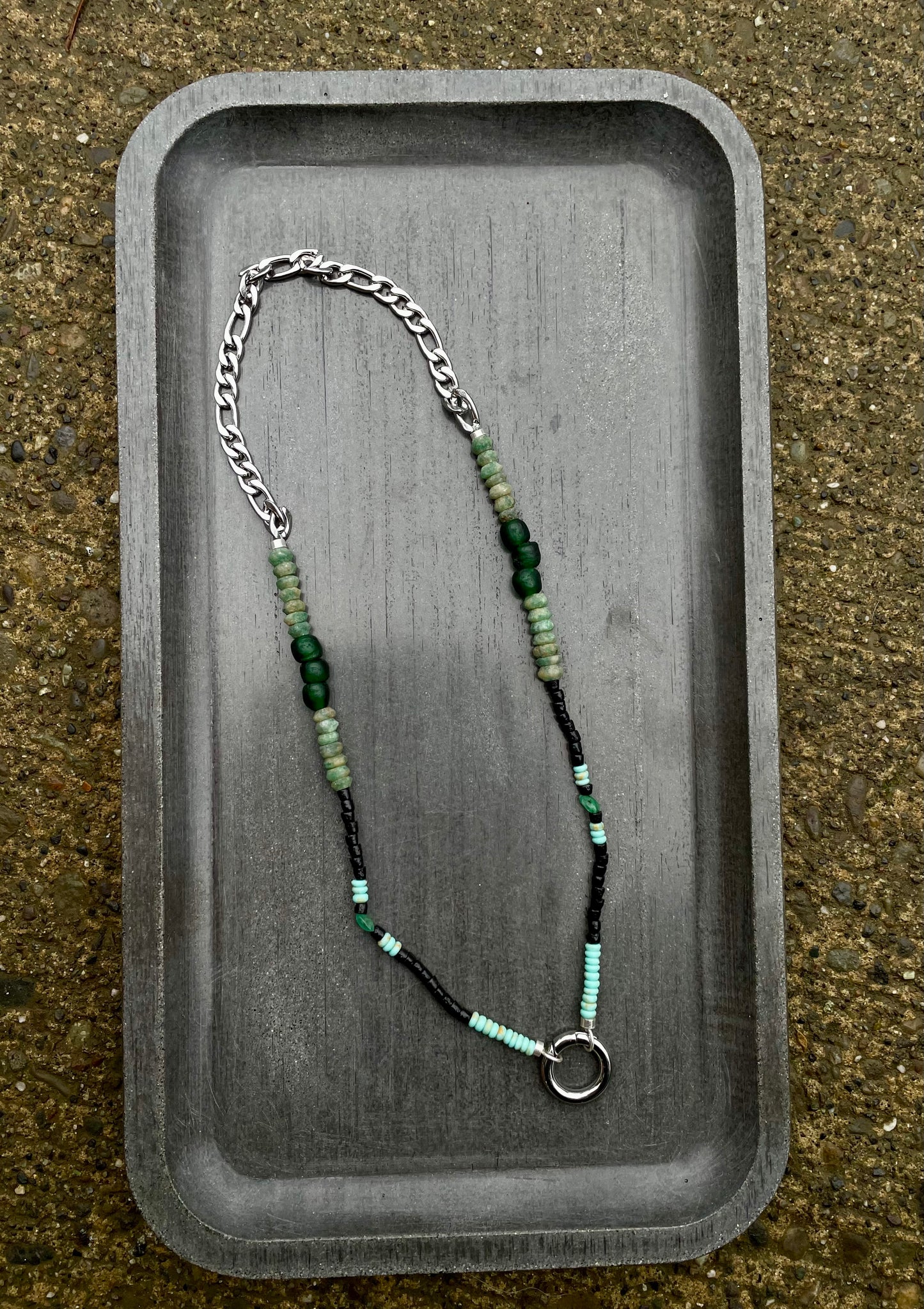 Beaded charm holder Necklace no2