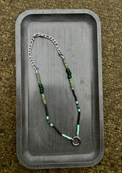 Beaded charm holder Necklace no2