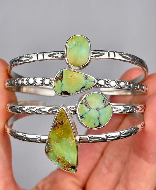 Sterling Silver Variscite Cuffs