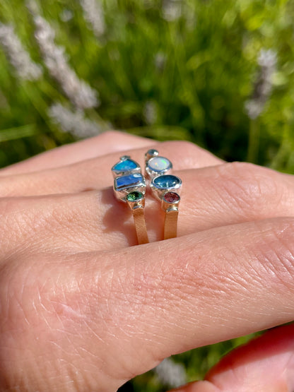 Golden Gem Collector Ring Size 8.5