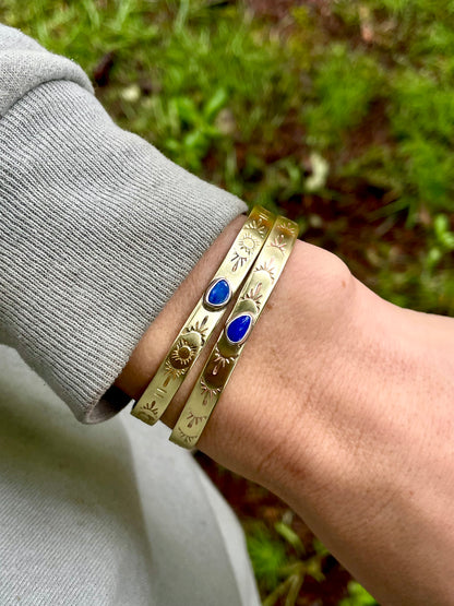 Australian Opal Brass Cuff 2
