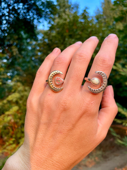 Mexican Fire Opal in Sterling and Brass