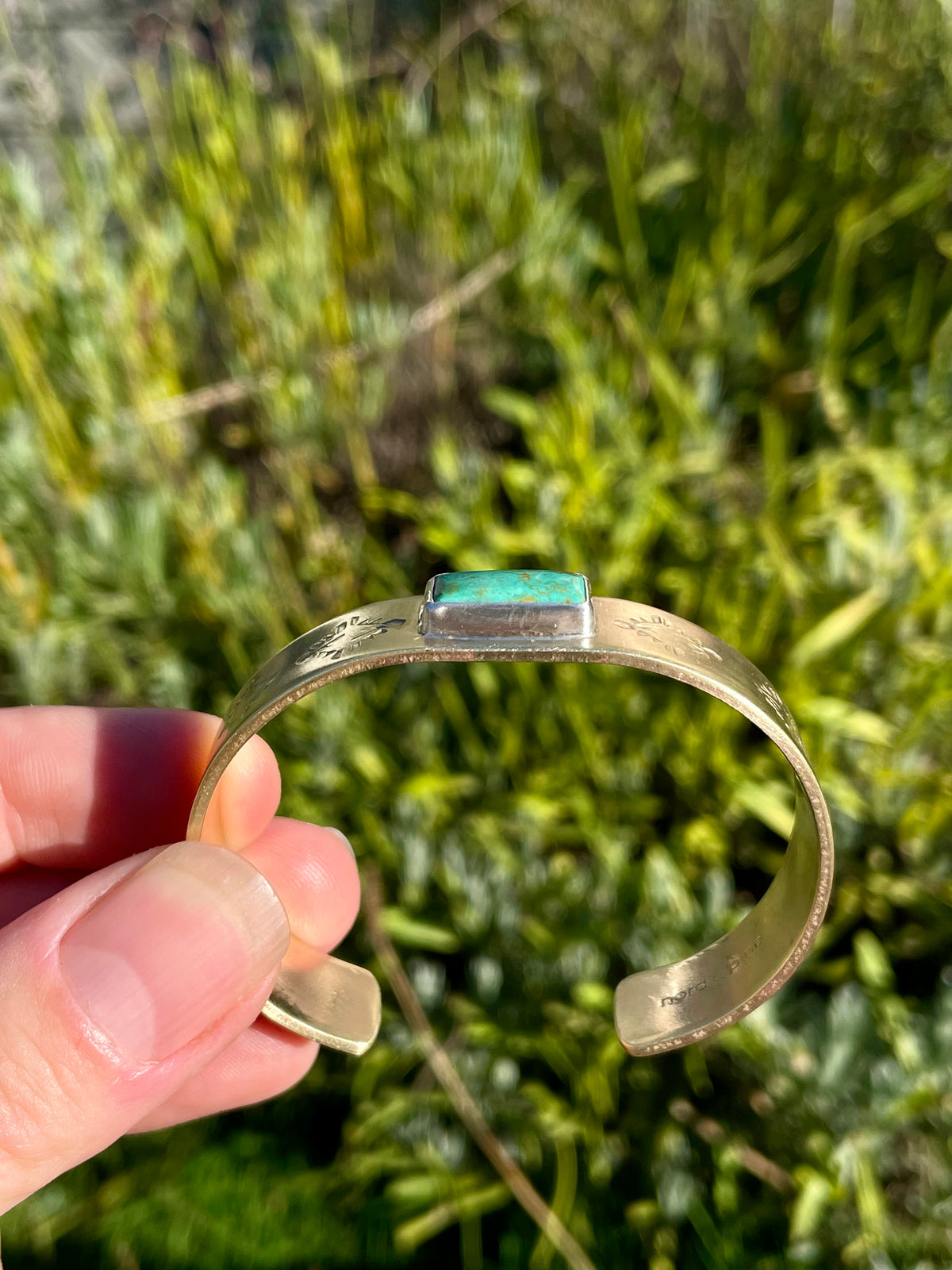 Mixed metal Turquoise Cuff 2