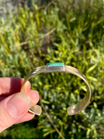 Mixed metal Turquoise Cuff 2