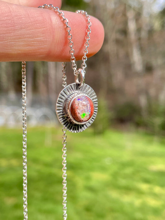 Mexican Fire Opal Necklace 2