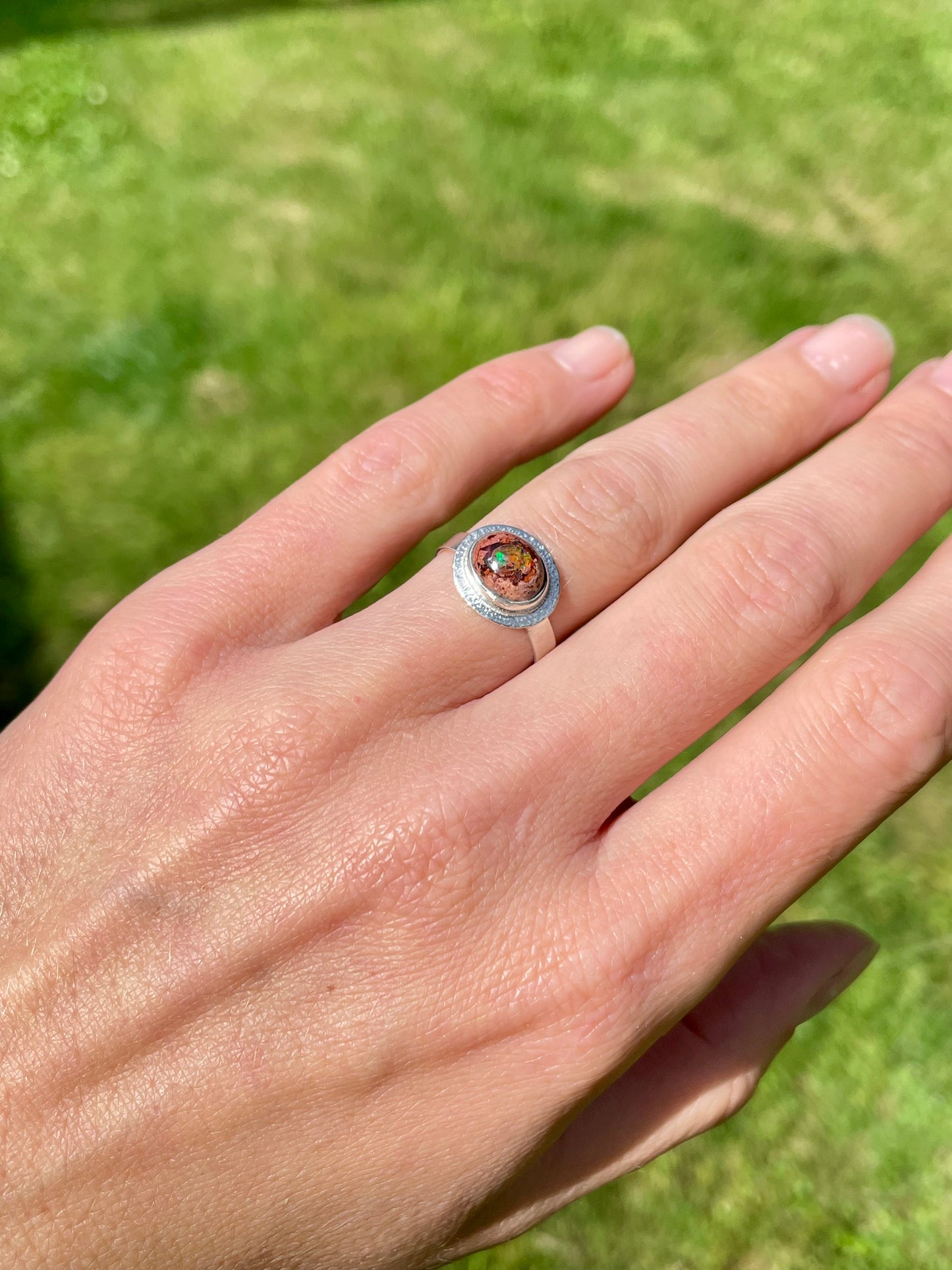 Mexican Fire Opal Ring size 6