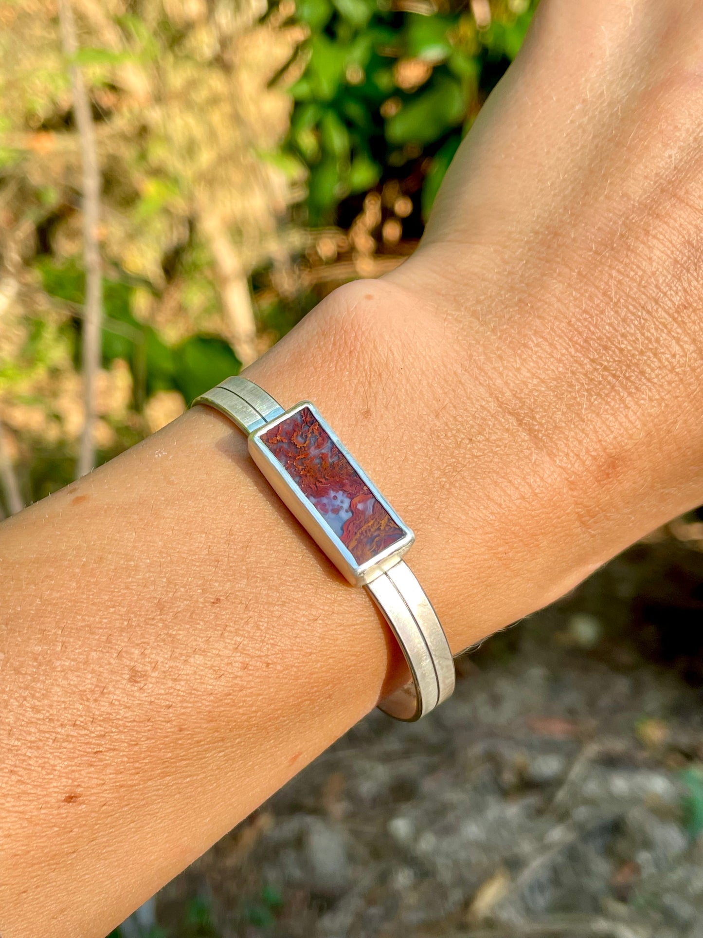 Red Moss Agate Cuff