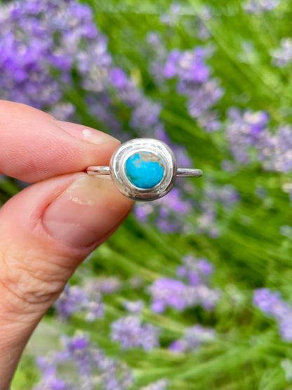 Recycled Turquoise Ring size 8.5