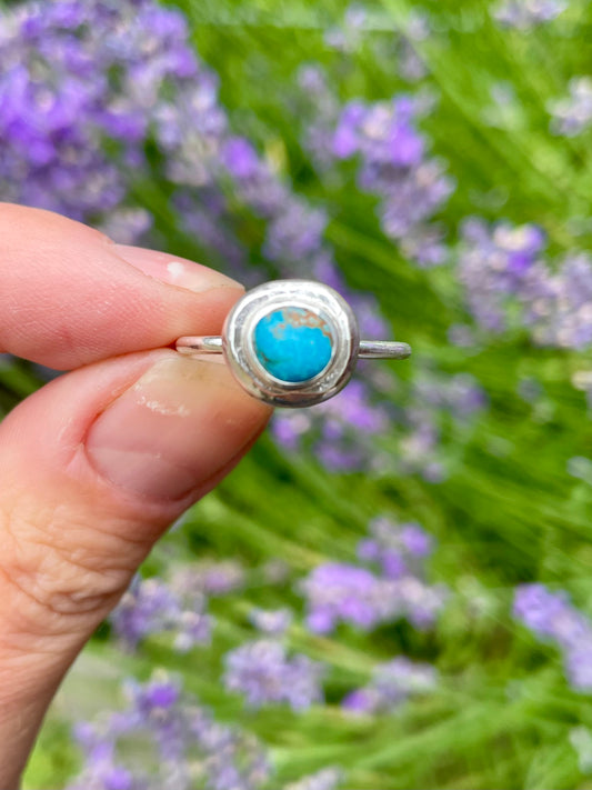 Recycled Turquoise Ring size 8.5