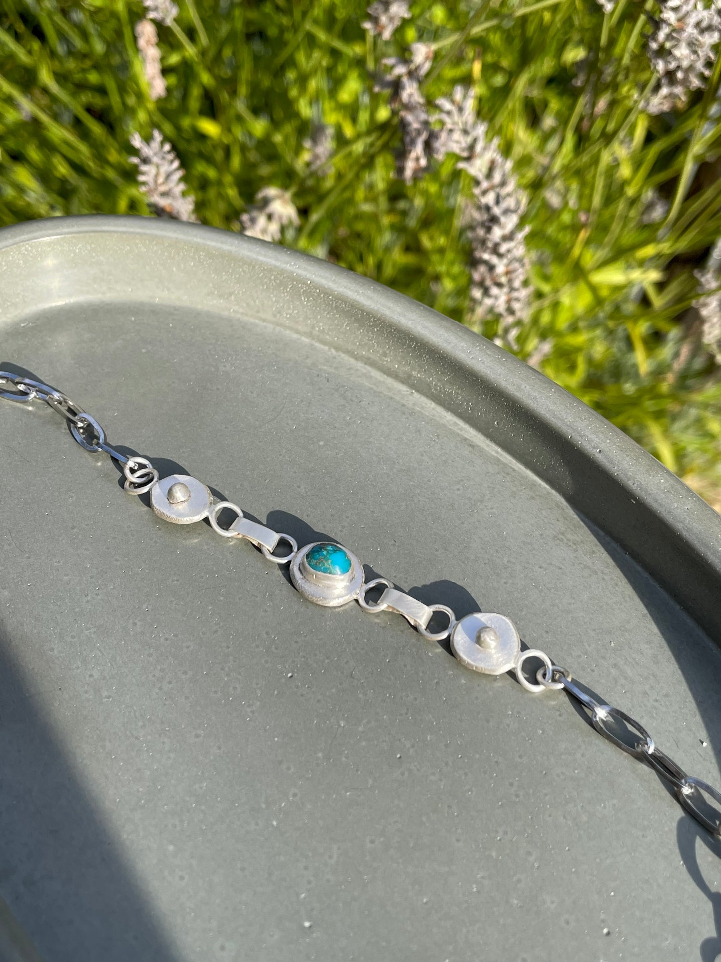 Handcrafted Turquoise Bloom Bracelet