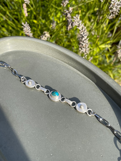 Handcrafted Turquoise Bloom Bracelet