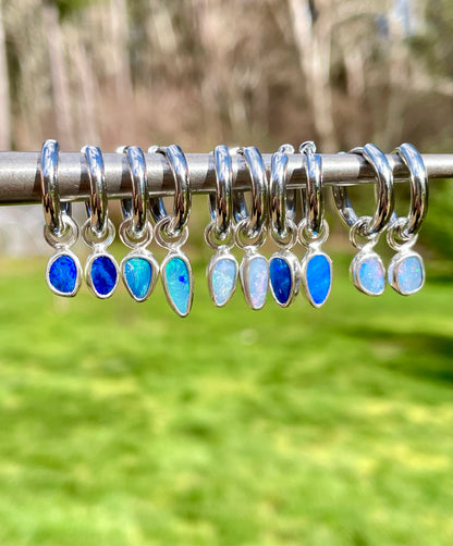 Australian Opal Huggie Hoop 3