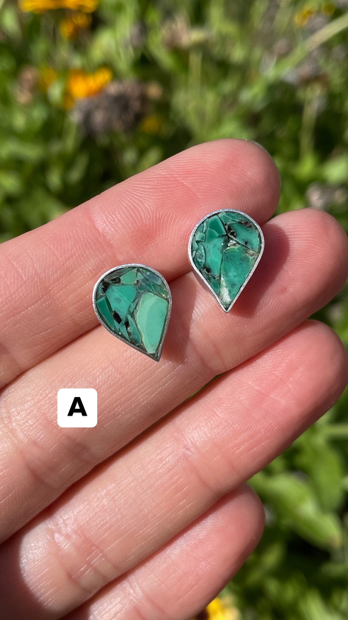 Teardrop Inlay Studs