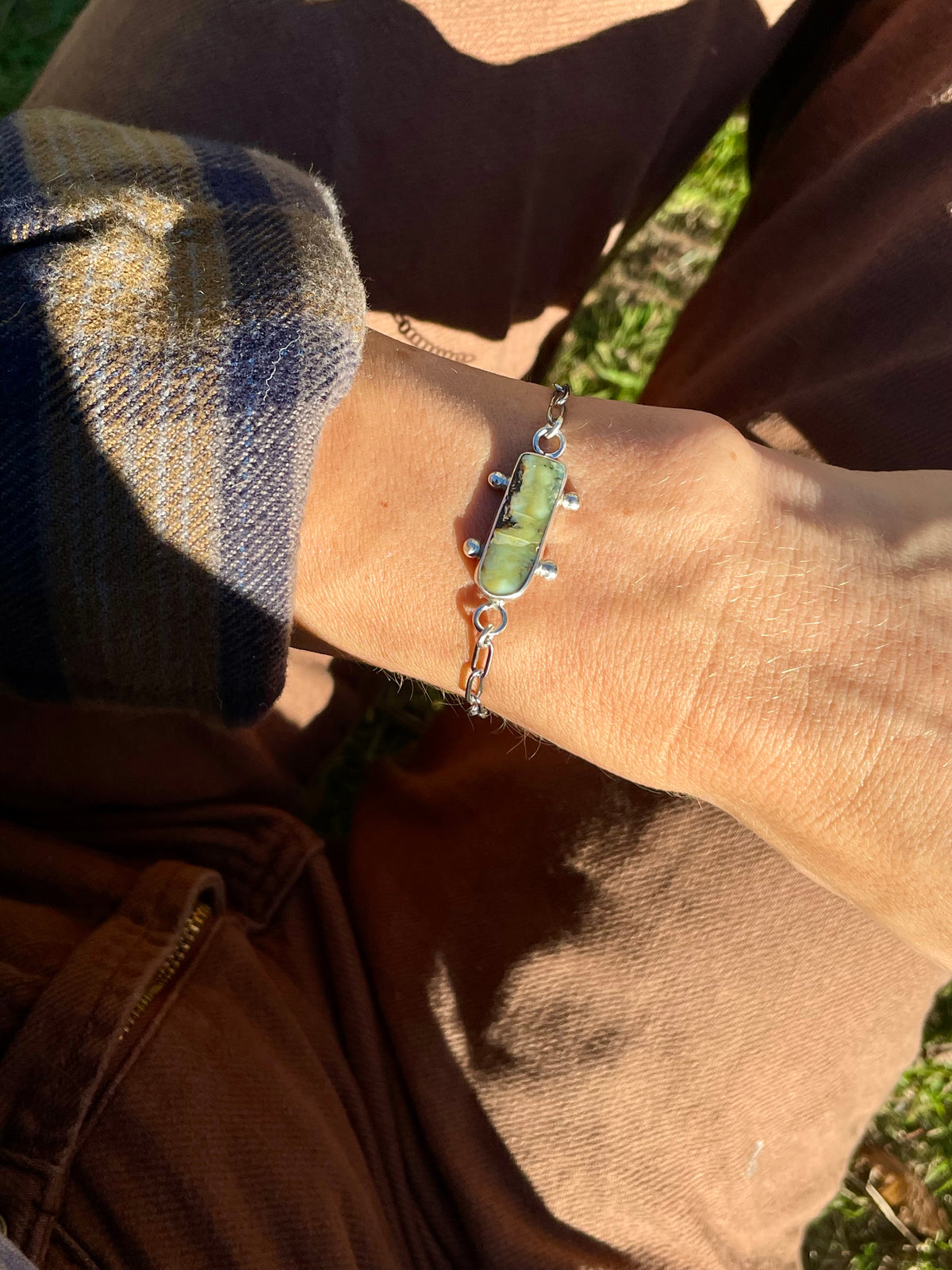 Variscite Chain Bracelet 2