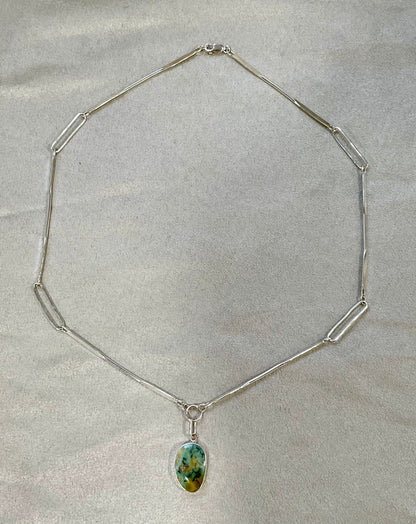 Handcrafted Chain with Nevada mined Variscite