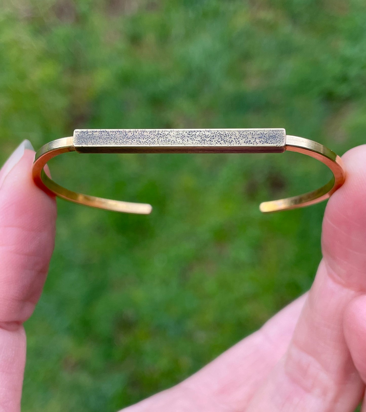 The square brass stacking cuff