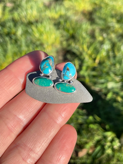 Double Turquoise Studs