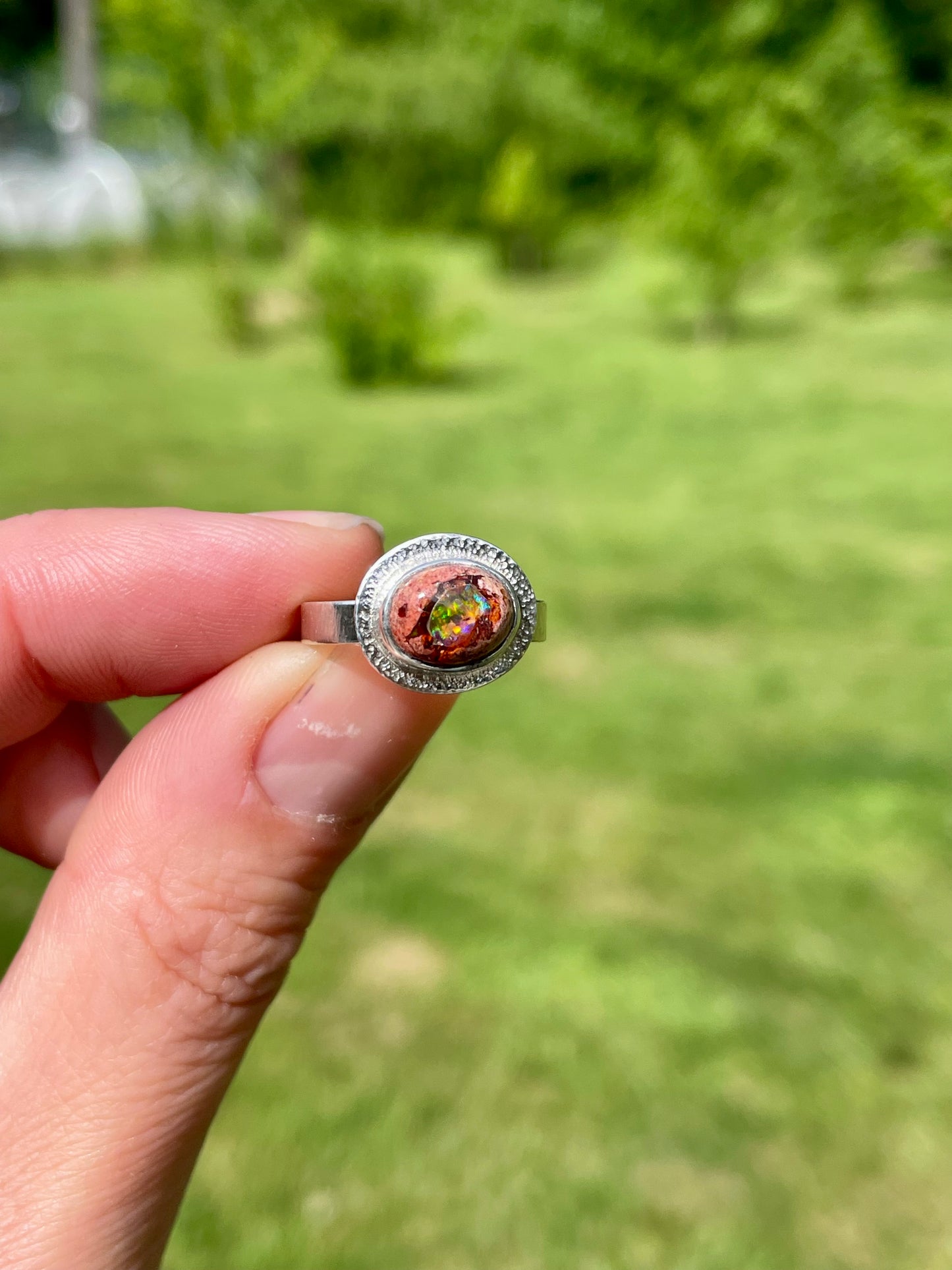 Mexican Fire Opal Ring size 6
