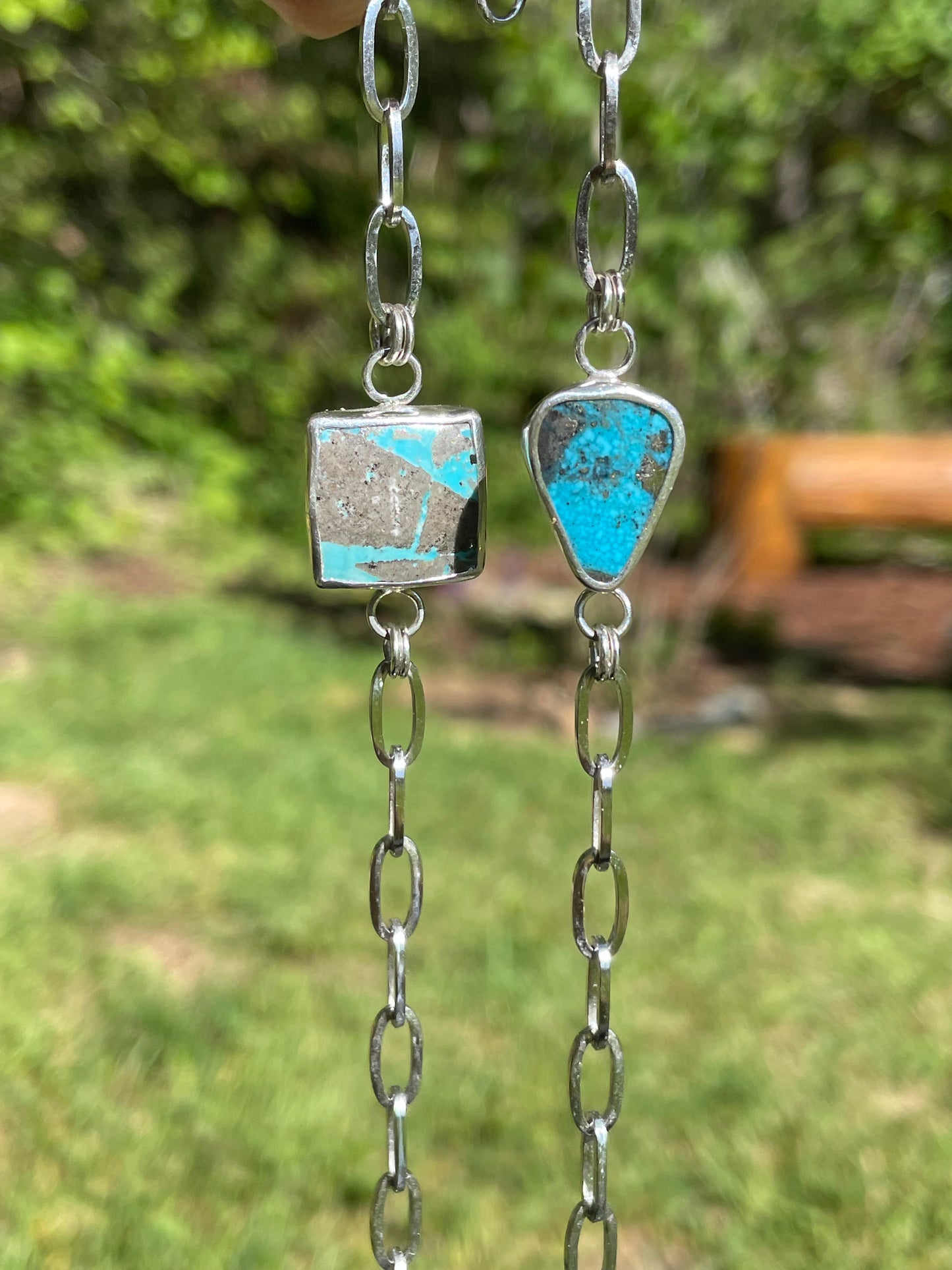 Turquoise Teardrop Chain Bracelet