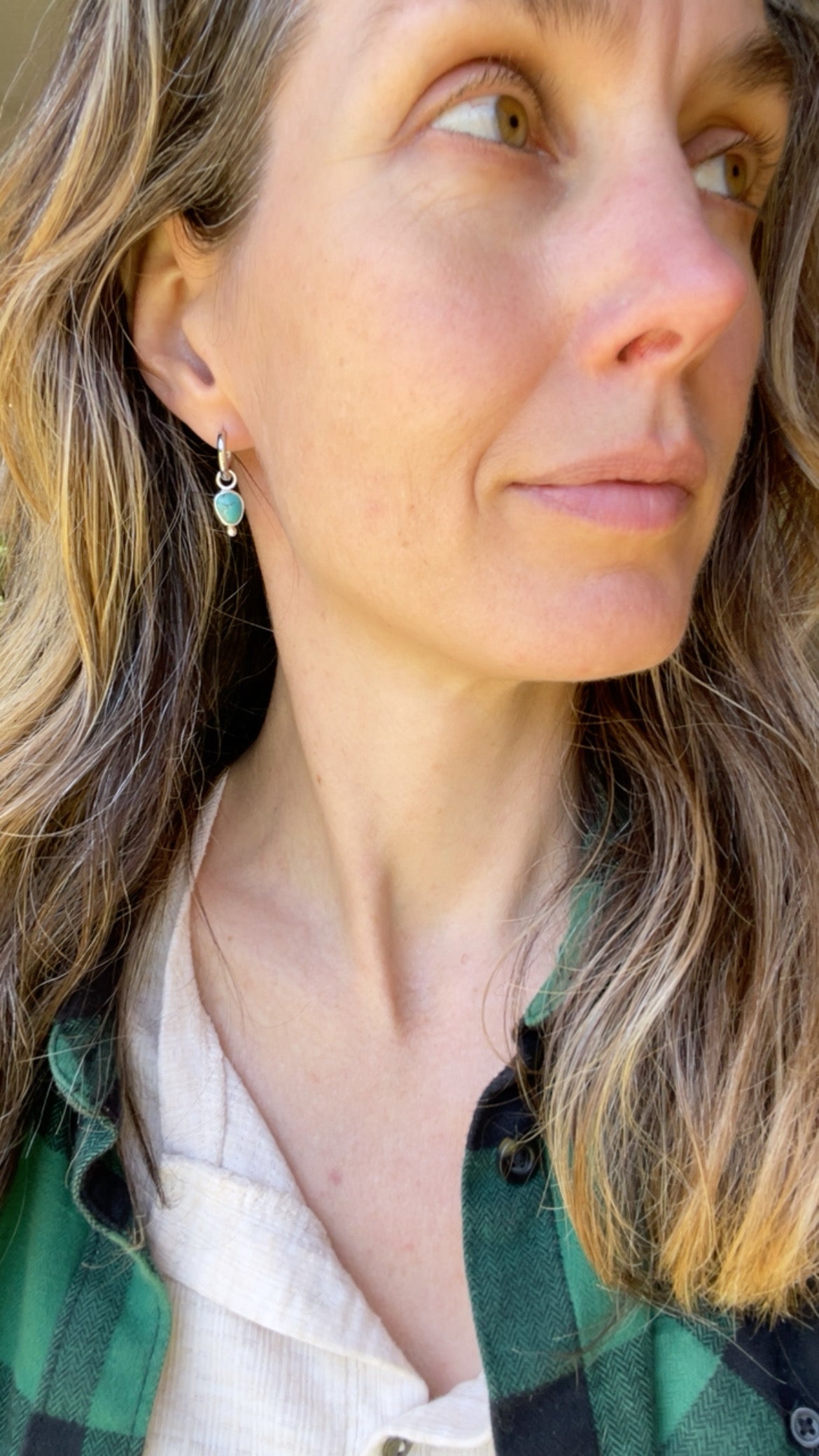 Cananea Turquoise Huggie Hoops 2