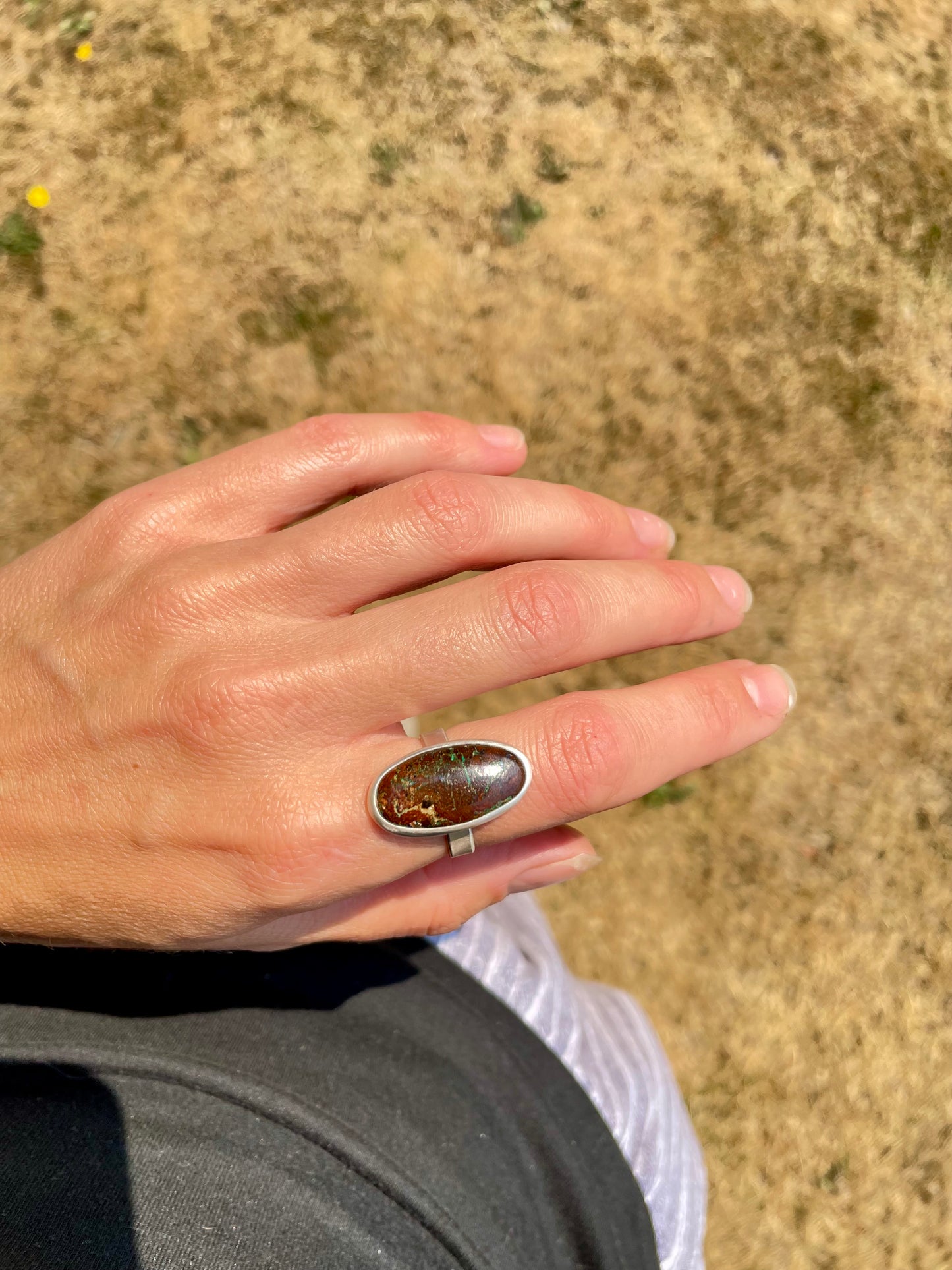 Boulder Opal Ring size 8.75