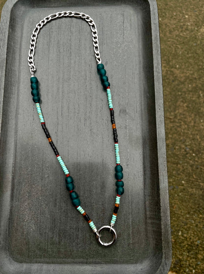 Beaded charm holder Necklace no3